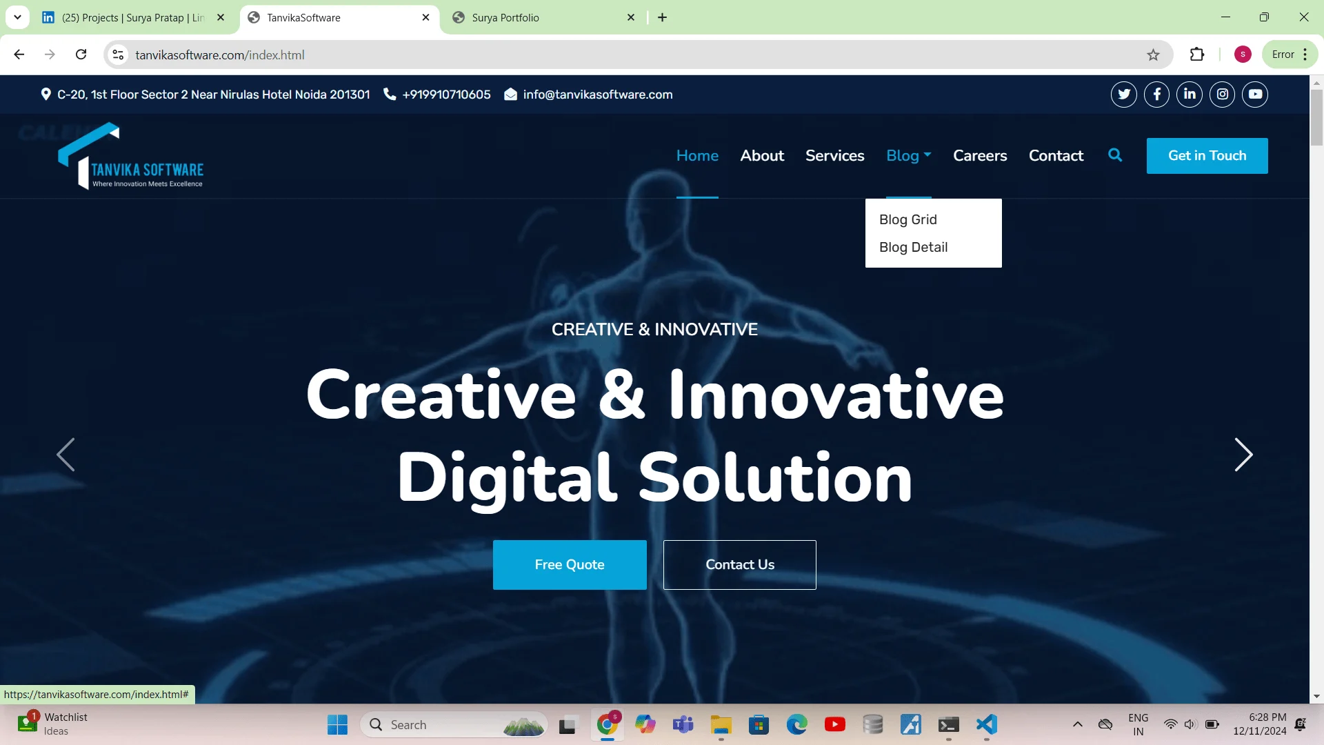 Tanvika Software Website